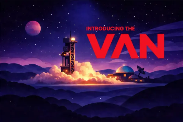 The Vates Alliance Network platform home page at van.vates.tech